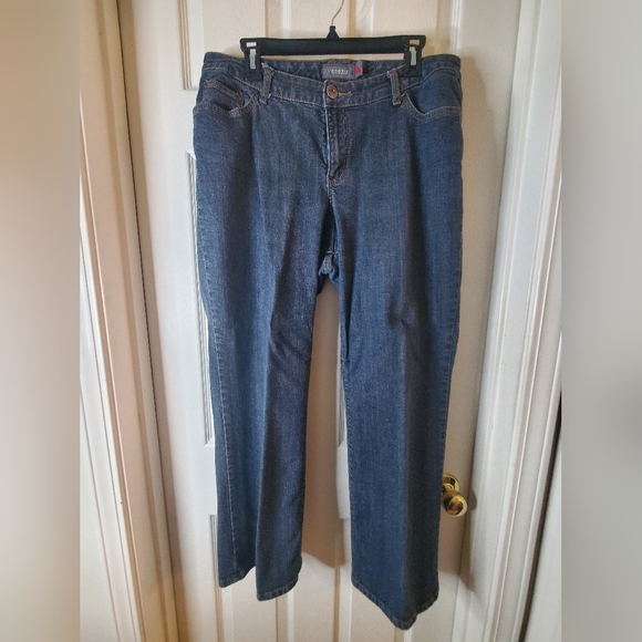 Vintage Venezia Womens Size 3 Petite Dark Wash Stretch Bootcut Jeans - Picture 1 of 10